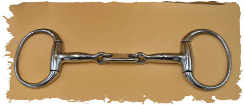Doppelt gebrochenes snaffle bit - Bristol Link, 15,2 cm